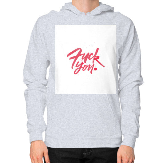 Hoodie (on man) Heather grey - Fook You!
