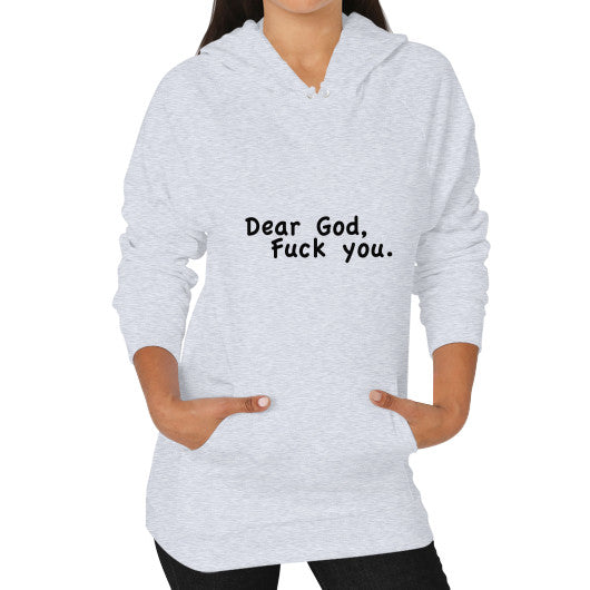 Hoodie (on woman) Heather grey - Fook You!