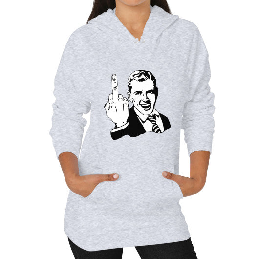 Hoodie (on woman) Heather grey - Fook You!