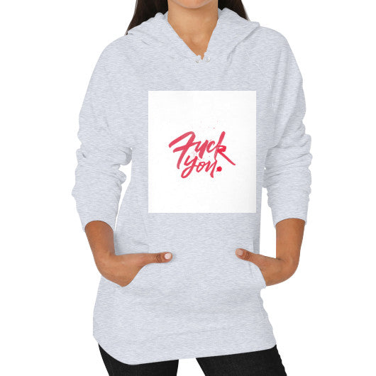 Hoodie (on woman) Heather grey - Fook You!