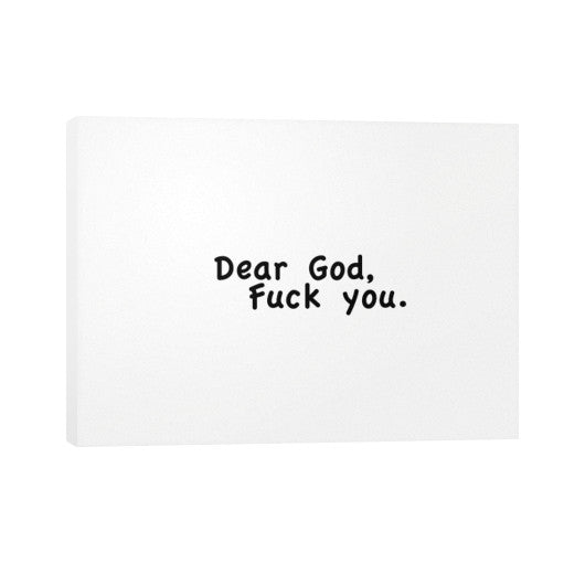 Horizontal Canvas 24x18 - Fook You!