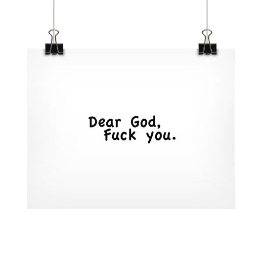 Horizontal Fine Art Prints (Posters) 11x8.5 - Fook You!