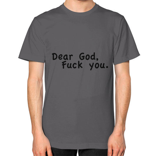 Unisex T-Shirt (on man) Asphalt - Fook You!