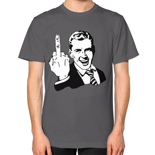 Unisex T-Shirt (on man) Asphalt - Fook You!