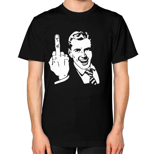 Unisex T-Shirt (on man) Black - Fook You!