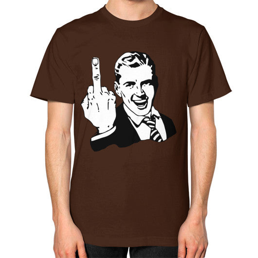 Unisex T-Shirt (on man) Brown - Fook You!