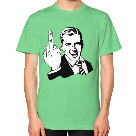 Unisex T-Shirt (on man) Grass - Fook You!