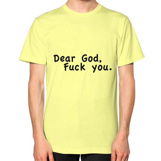 Unisex T-Shirt (on man) Lemon - Fook You!