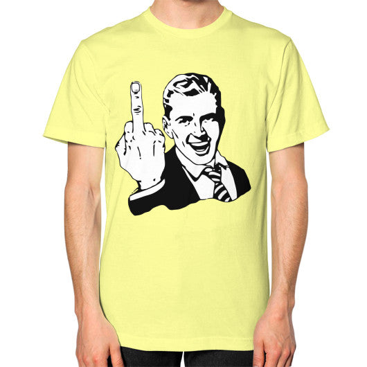 Unisex T-Shirt (on man) Lemon - Fook You!