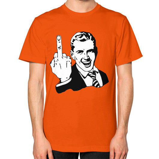 Unisex T-Shirt (on man) Orange - Fook You!