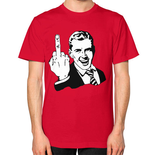 Unisex T-Shirt (on man) Red - Fook You!