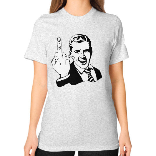 Unisex T-Shirt (on woman) Ash grey - Fook You!