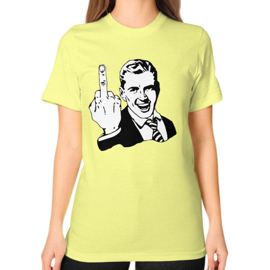 Unisex T-Shirt (on woman) Lemon - Fook You!