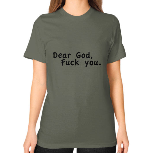 Unisex T-Shirt (on woman) Lieutenant - Fook You!