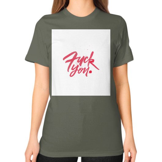 Unisex T-Shirt (on woman) Lieutenant - Fook You!