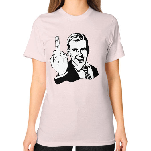Unisex T-Shirt (on woman) Light pink - Fook You!