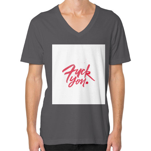 V-Neck (on man) Asphalt - Fook You!