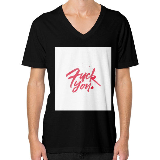 V-Neck (on man) Black - Fook You!