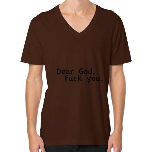V-Neck (on man) Brown - Fook You!