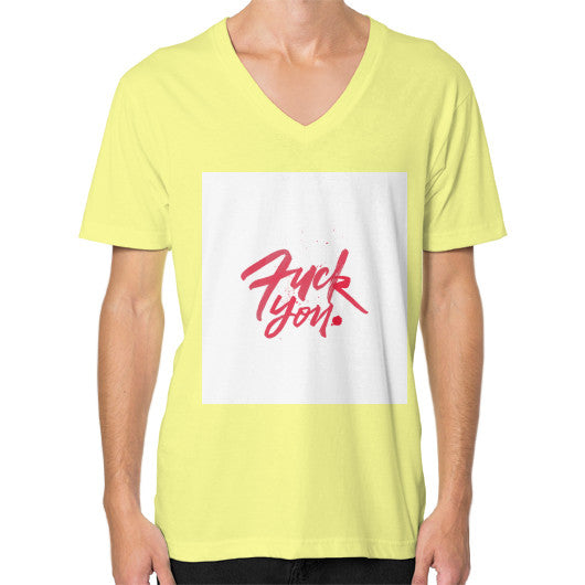 V-Neck (on man) Lemon - Fook You!