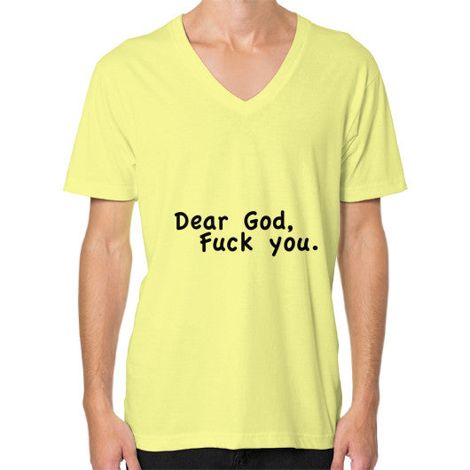 V-Neck (on man) Lemon - Fook You!