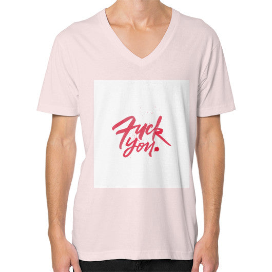 V-Neck (on man) Light pink - Fook You!