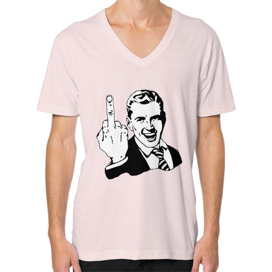 V-Neck (on man) Light pink - Fook You!