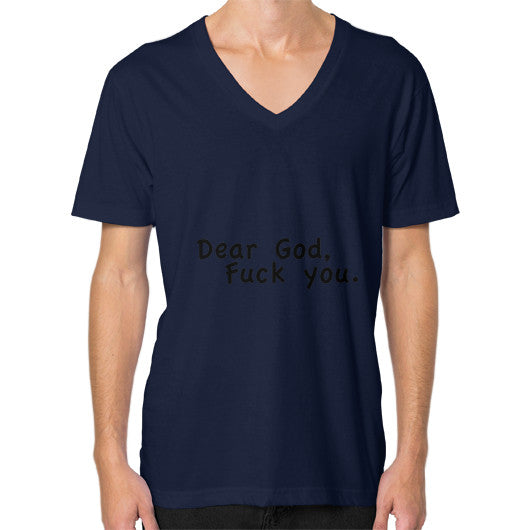 V-Neck (on man) Navy - Fook You!