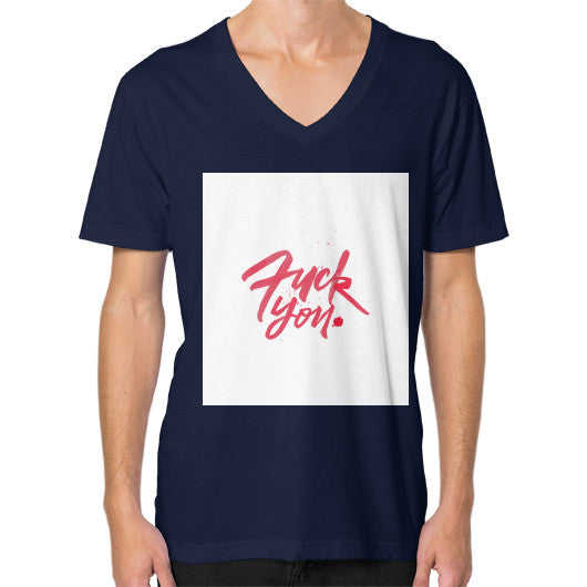 V-Neck (on man) Navy - Fook You!