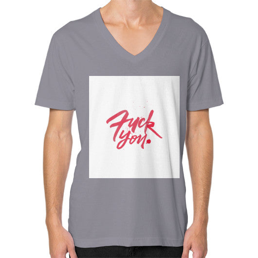 V-Neck (on man) Slate - Fook You!