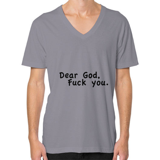 V-Neck (on man) Slate - Fook You!