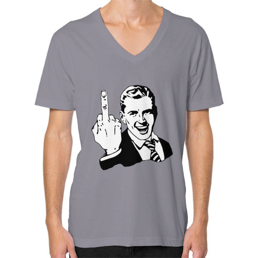 V-Neck (on man) Slate - Fook You!