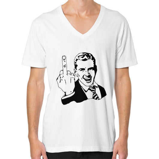 V-Neck (on man) White - Fook You!