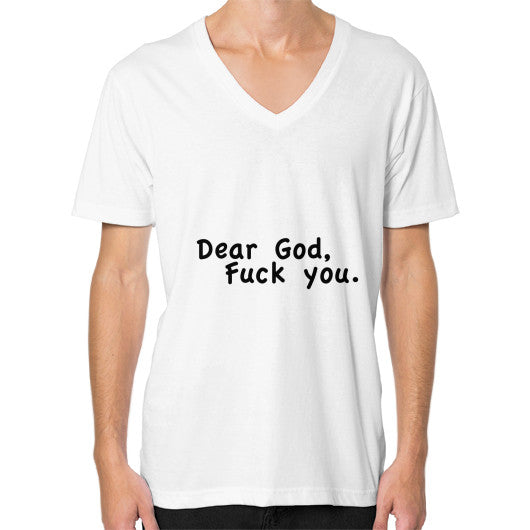 V-Neck (on man) White - Fook You!