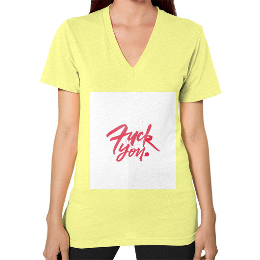 V-Neck (on woman) Lemon - Fook You!