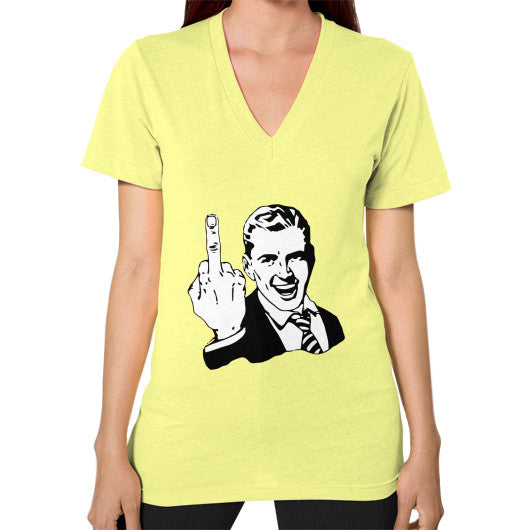 V-Neck (on woman) Lemon - Fook You!