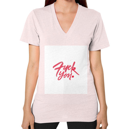 V-Neck (on woman) Light pink - Fook You!