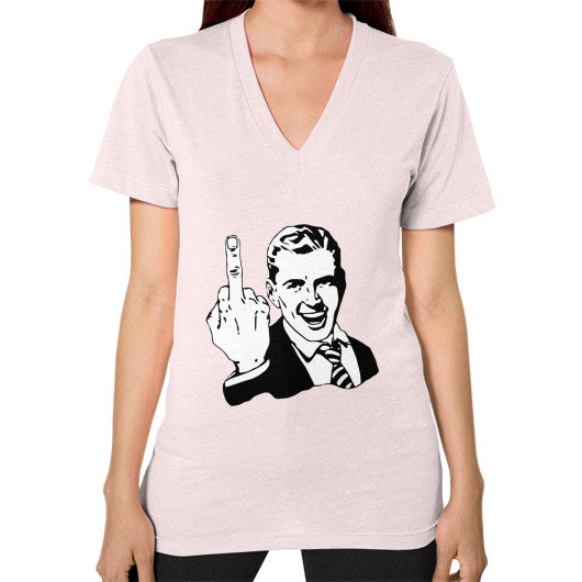 V-Neck (on woman) Light pink - Fook You!