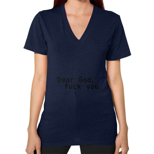 V-Neck (on woman) Navy - Fook You!