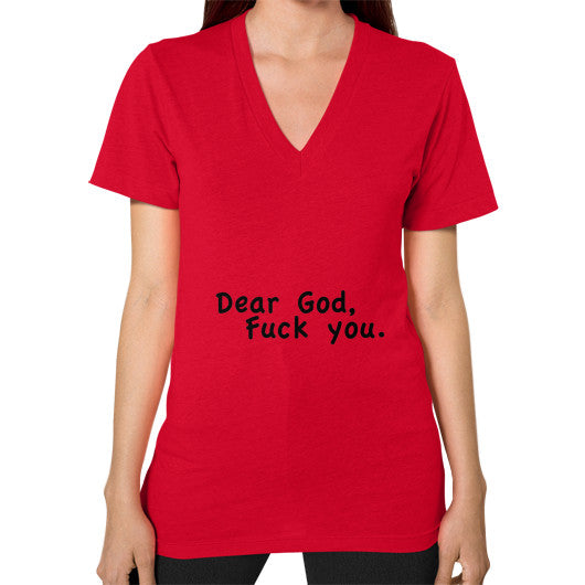 V-Neck (on woman) Red - Fook You!
