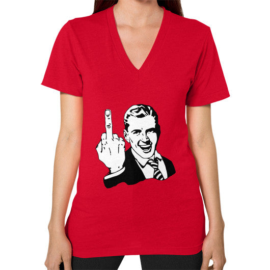 V-Neck (on woman) Red - Fook You!