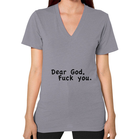 V-Neck (on woman) Slate - Fook You!