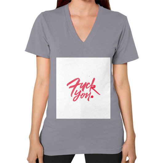 V-Neck (on woman) Slate - Fook You!
