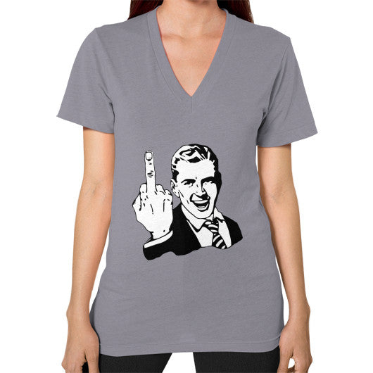 V-Neck (on woman) Slate - Fook You!