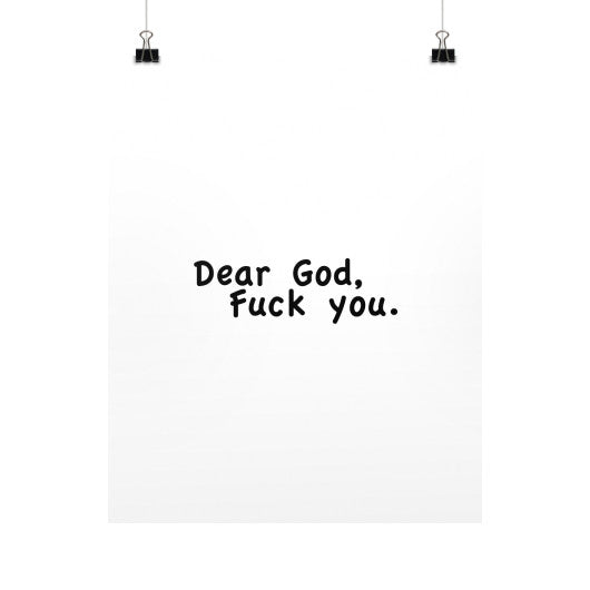 Vertical Fine Art Prints (Posters) 16x20 - Fook You!