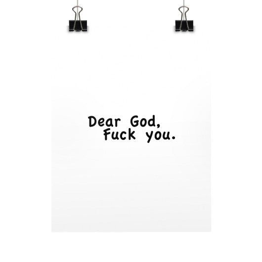 Vertical Fine Art Prints (Posters) 8.5x11 - Fook You!