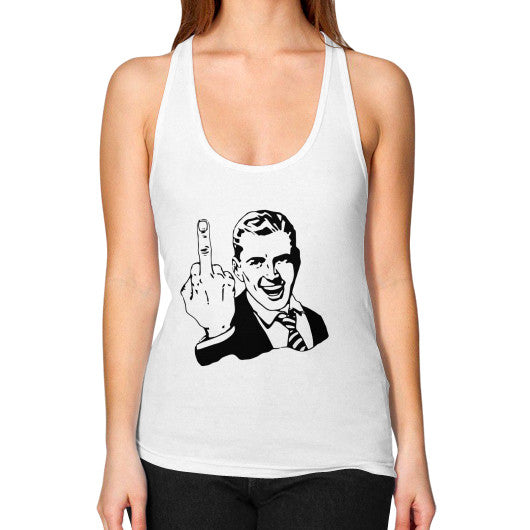 Women's Racerback Tank White - Fook You!