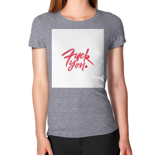 Women's T-Shirt Tri-Blend Grey - Fook You!