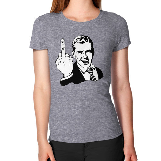Women's T-Shirt Tri-Blend Grey - Fook You!